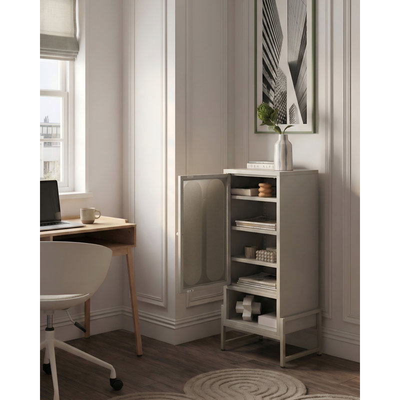 Blaykelee Cabinet Office Storage Cabinet, Beige