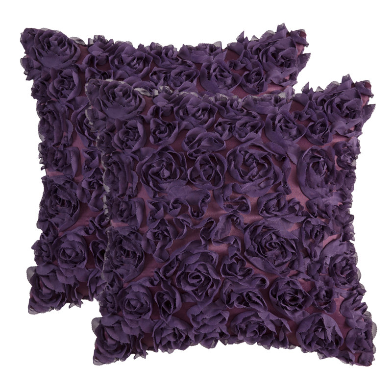 Microsuede Pillow Cover, 20" x 20", Purple