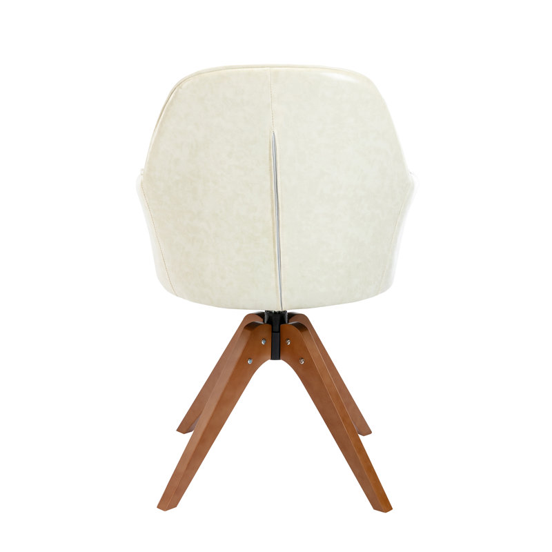 45.97cm H Upholstered Armchair, White PU