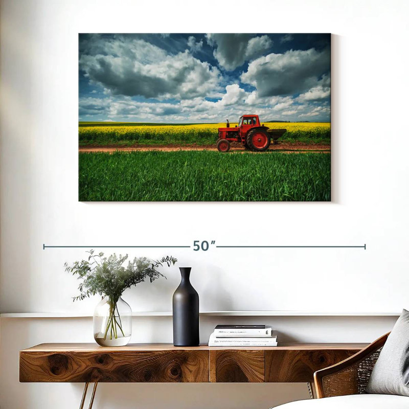 Alvord - tracteur de campagne rouge, H 26 po x l 39 po