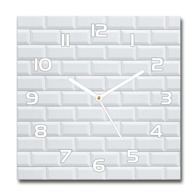 Hepfer Glass Wall Clock, White