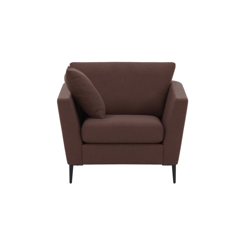 Rahul Velvet Armchair, Brown