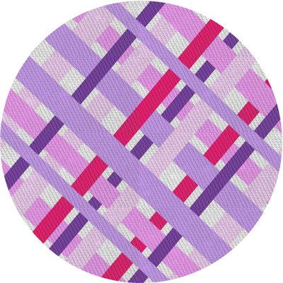 Tapis rose à motifs/mauves de zone