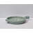 8" Aqua Patterned Clay Frying Pan