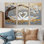 «White and Gray Love of the Swans II», ensemble de reproductions d'art mural