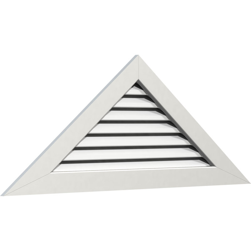Triangle droit en PVC - conduit à pignon droit avec cadre plat blanc, H 19,75 po x l 47,5 po x P 3 po, Brai 5/12