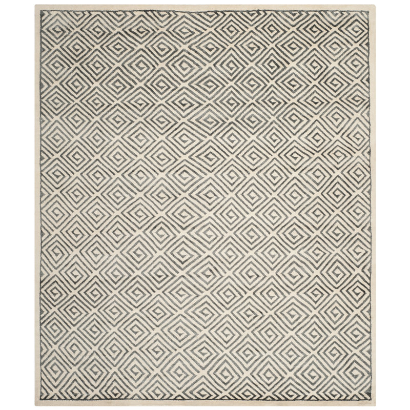 Geometric Hand Woven Area Rug, Rectangle 122 x 183 cm