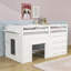 Lit mezzanine simple en bois avec tiroirs-838367852