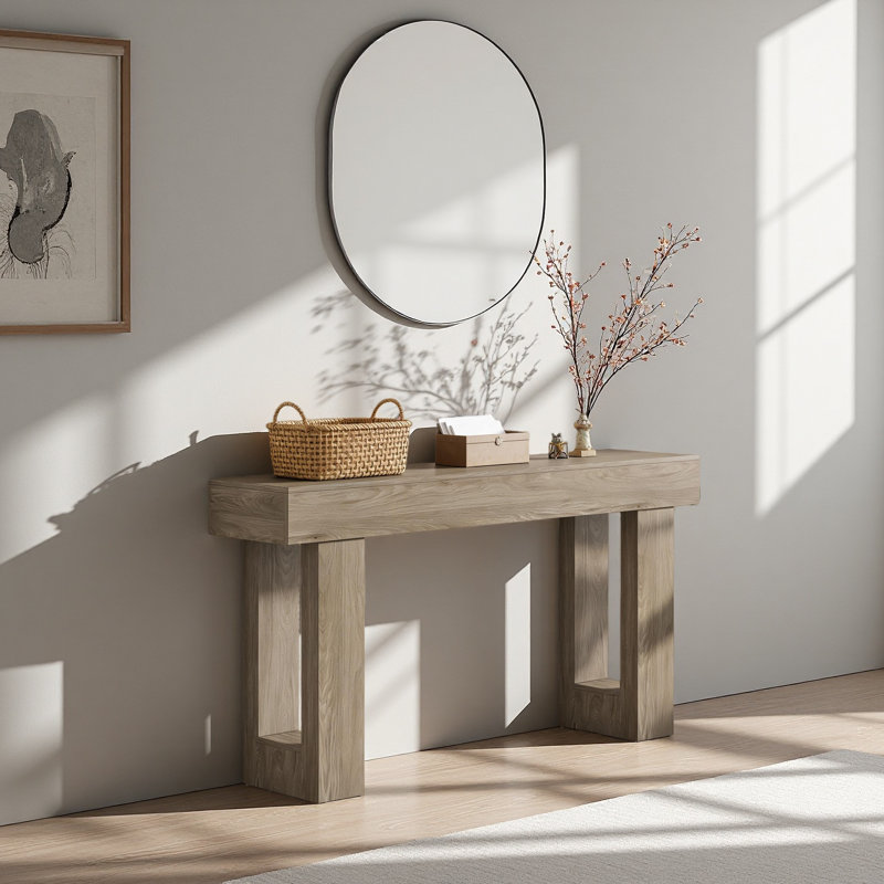 Elegant Console Table,Wooden Side Table, Gray