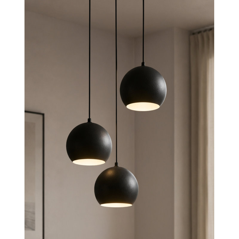 Kanisha 3 - Light Cluster Pendant, Black