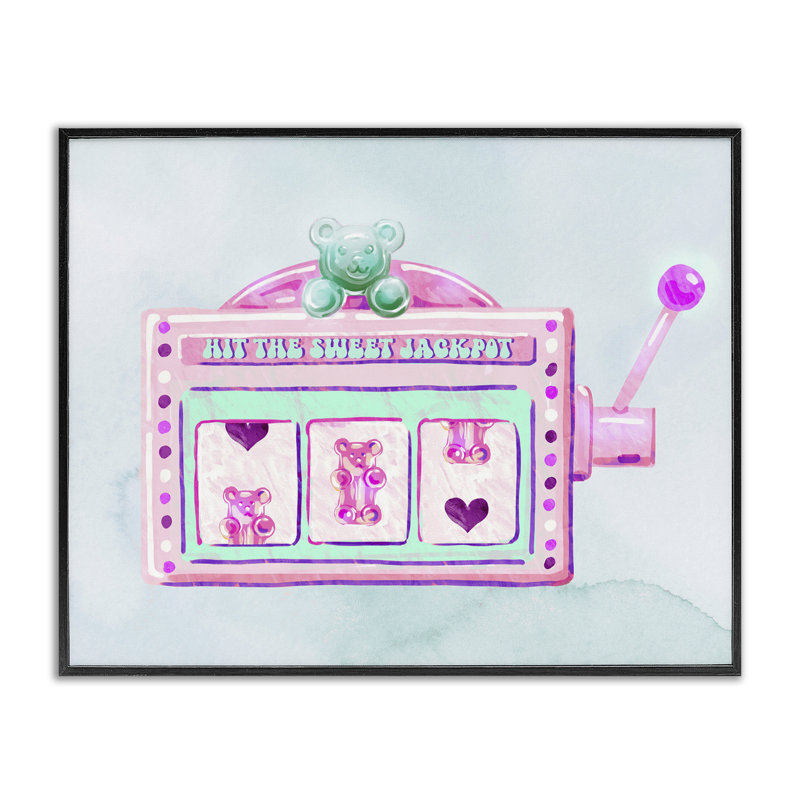 «Pink Pastel Machines», estampe numérique par Ziwei Li, Giclée encadrée noir minuit, H 16 po x l 20 po