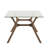 Arne Mid-Century 72" Glass Top Walnut Finish Rectangular Table Dining Set - Beige Fabric Chairs, 7-Piece-971867509
