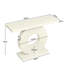 Console blanche 40 po avec base géométrique sculpturale 40 po-1221889350