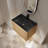 28" Oak Utility Cabinet with Stainless Steel Sink and Soft-Close Doors