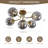 5-Light Modern Sputnik Globe Semi Flush Mount