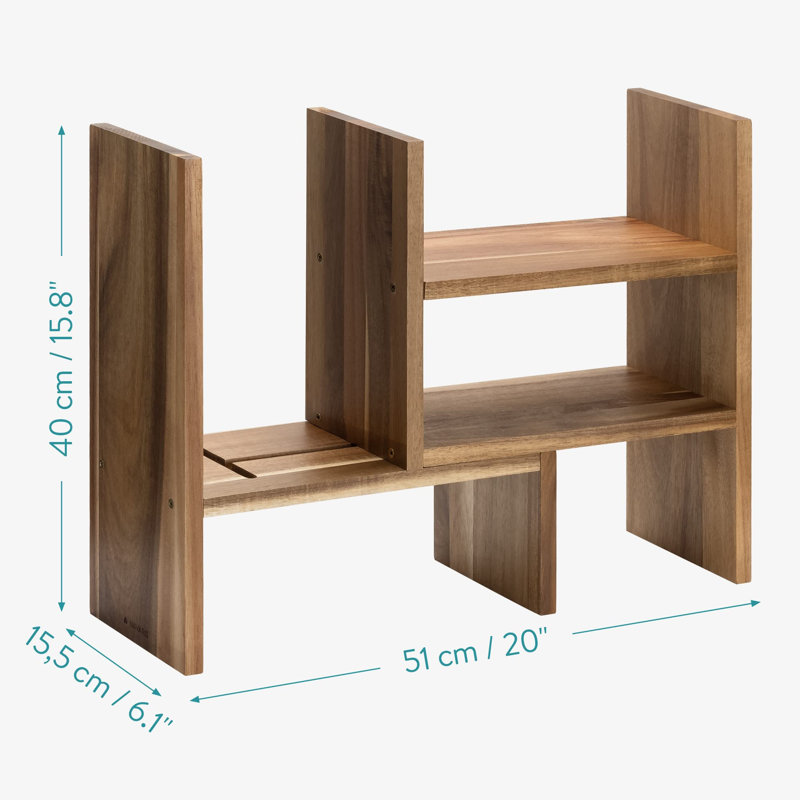 Holli Wood Desk Organiser, Brown