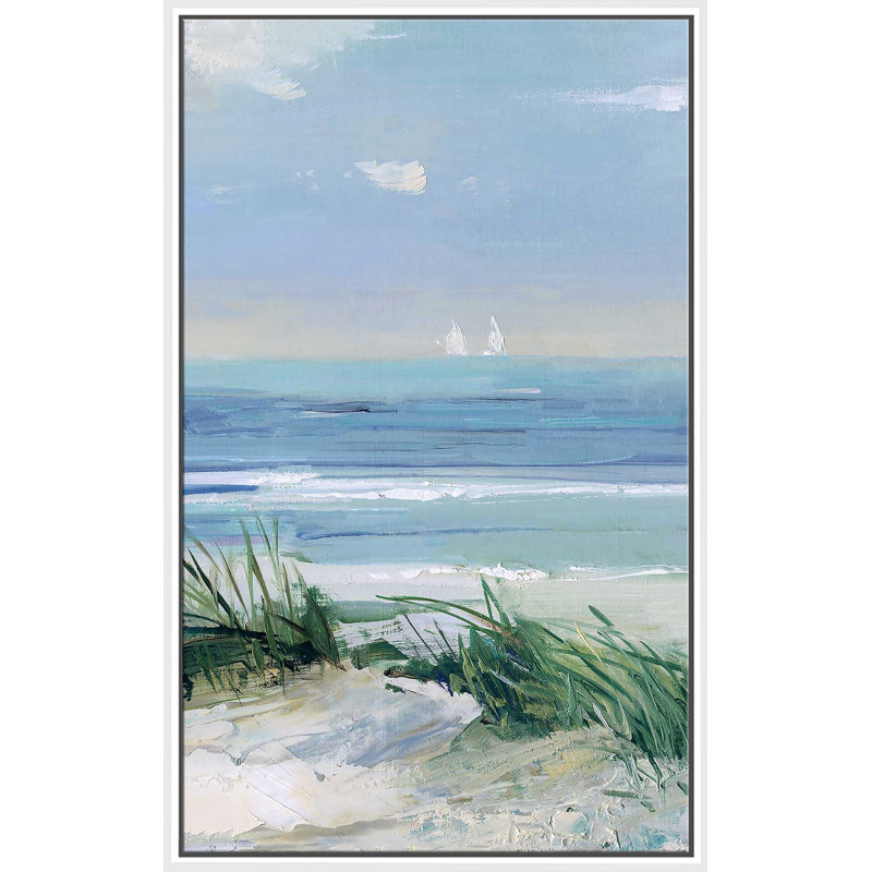 Coastal Breezes - Peinture sur toile à cadre flottant, H 51,5 po x l 31,5 po