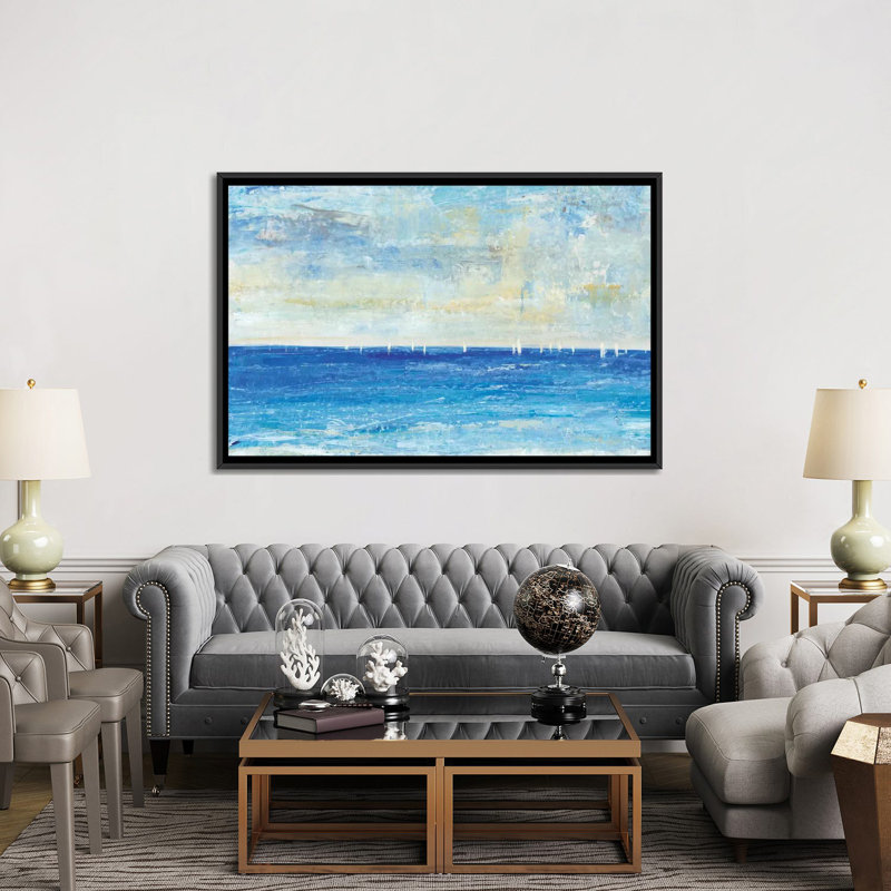 « a perfect day to voile i », reproduction sur toile, H 32 po x l 48 po x P 1,5 po, Toile avec cadre noir, Pas de tapis