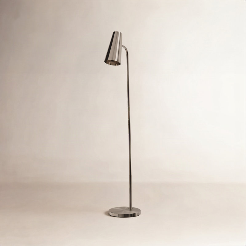Lampe sur pied arquée 66 po Kelt, Nickel