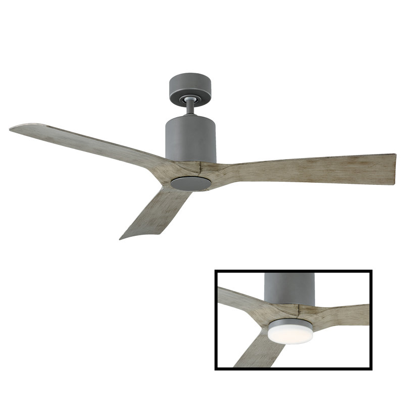 Ventilateur de plafond 54 po à 3 pales avec commande murale Aviator, Graphite / gris patiné