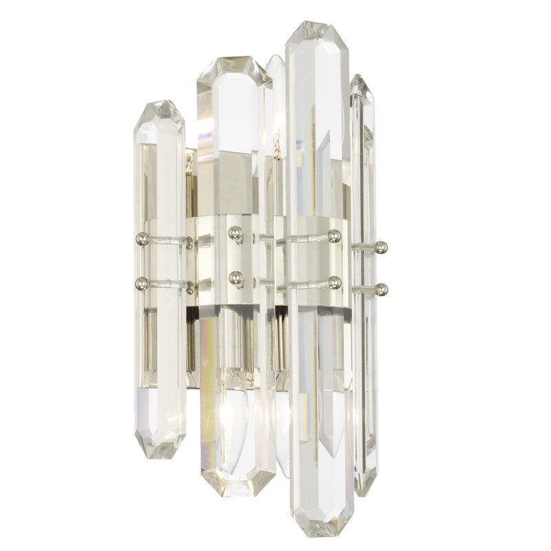 Demitrius Candle Wall Light, Polished Nickel