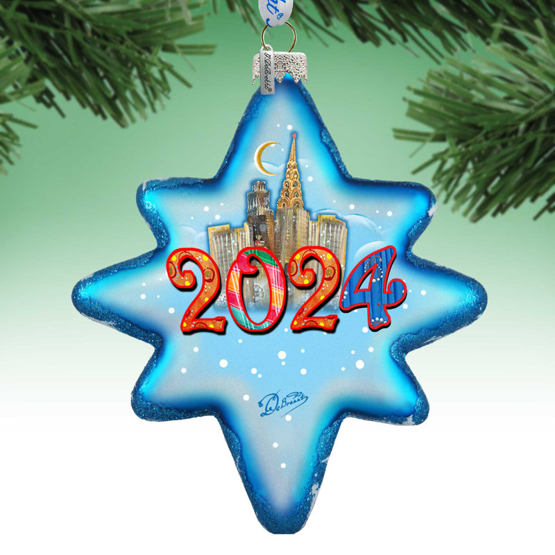4'' Glass Hanging Figurine Ornament