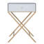 Perry Glass Top Cross Legs End Table