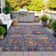 Machine Washable Indoor/Outdoor Xhevrie Denim Rug
