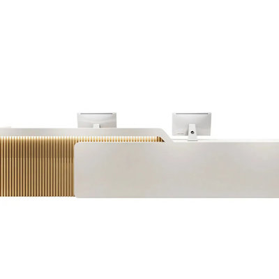 Chericka L-Shaped Manufactured Wood Reception Desk