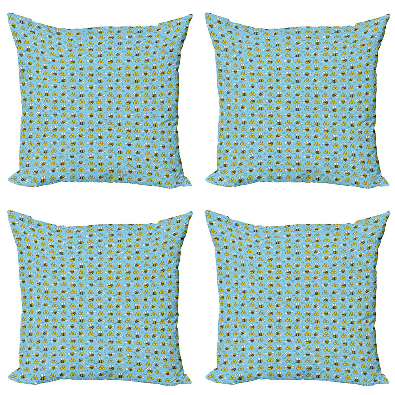 Ambesonne Reversible Pillow Cover, 16" x 16"