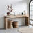 Rustic Solid Wood Veneer Console Table With Farmhouse Charm For Entryway, Hallway, Or Behind Sofa.-508701908
