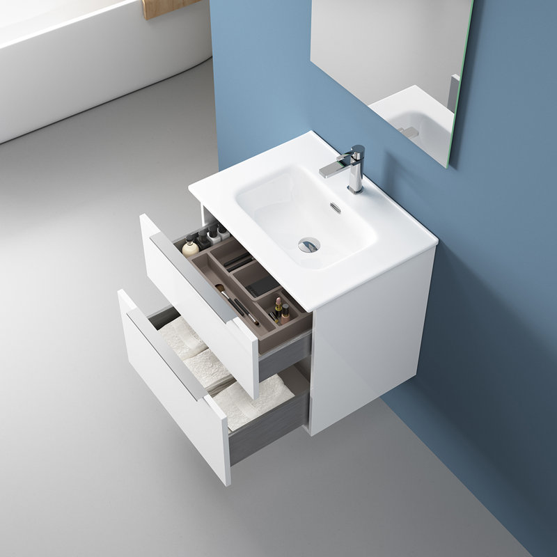 Dalia 24'' W Single Vanity, Glossy White