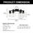 18.9''(W) 5 - Light Flush Mount Chandelier Ceiling Light