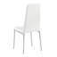 Chaise de salle à manger moderne 4 pièces en cuir synthétique doux et pieds argentés élégants, idéale pour les petites tables confortables