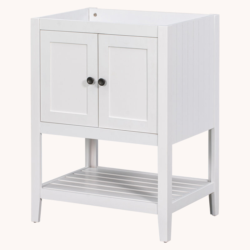 Base de meuble-lavabo simple 23,7 po seulement, Blanc