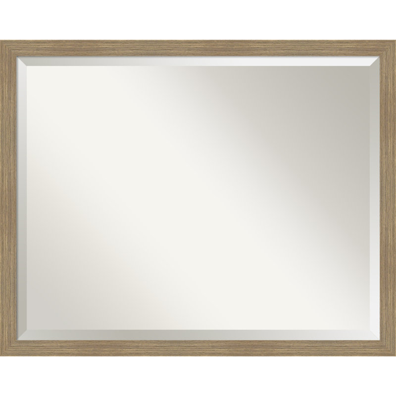 Miroir mural en bois Jobany, Rectangle, 24 po x 30 po, Brun