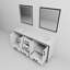 Meuble-lavabo double blanc 72 po X P 22 po D, plateau en quartz blanc et 30 po Miroirs-1643463367-1643463369