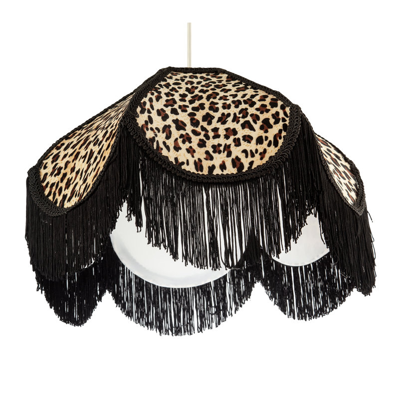 21cm H Velvet Empire Lamp Shade ( Screw On ) in Black
