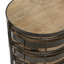 Chariot de rangement circulaire en métal brun à 6 tablettes avec tablettes réglables