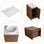 Ensemble de meuble-lavabo double autoportant 60 po avec plateau en céramique Bulmere-479748498