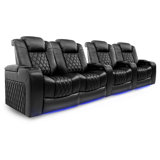 Leather Home Theater Seating with Cup Holder