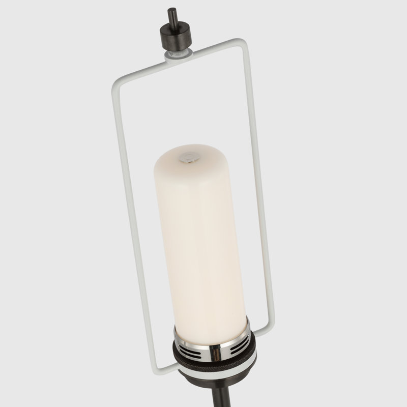 Halcyon Accent Cordless Table Lamp in Alabaster with Linen Shade