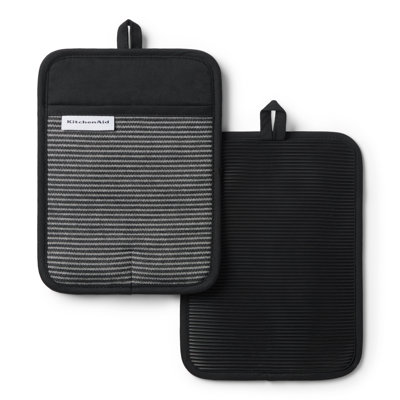 Maniques KitchenAid Micro Rib en silicone rayés, ensemble de 2