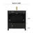 Sirois 31" Black Single Sink Bathroom Vanity With Solid Surface Composite Top-1678267906-1700714408