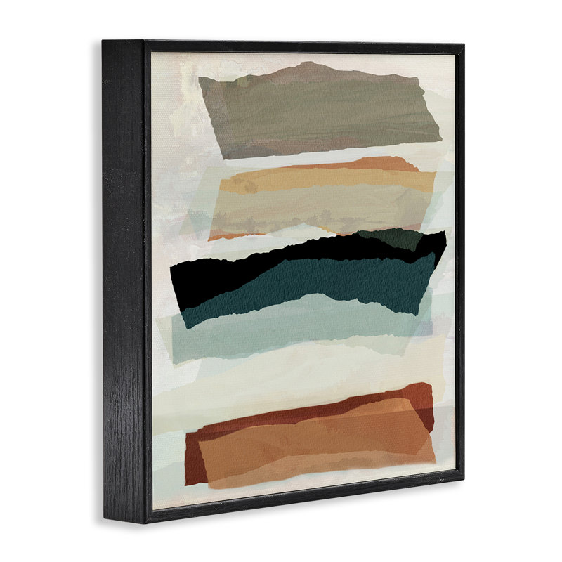 «Southwestern Layered Shapes», estampe numérique encadrée par Susan Jill, Giclée encadrée noir minuit, H 12 po x l 12 po