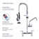 Commercial Kitchen Faucet with Pre-Rinse Sprayer 26 Inch