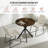 31.6 Inch Round Dining Table And Chairs For 2, Space Saving Modern Casual Coffee Table Set For Apartment Kitchen Dining Room Walnut Table & 2 Beige Chairs-125998166-125998165
