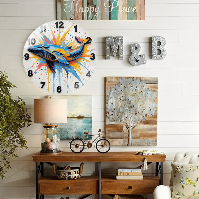Horloge murale Whale