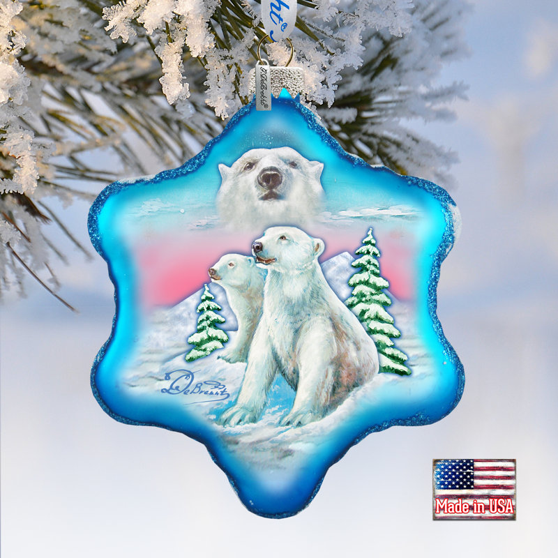Holiday 4'' Handmade Glass Holiday Shaped Ornament