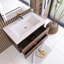 Meuble-lavabo mural simple 36 po avec plateau en résine Monja-1133366453